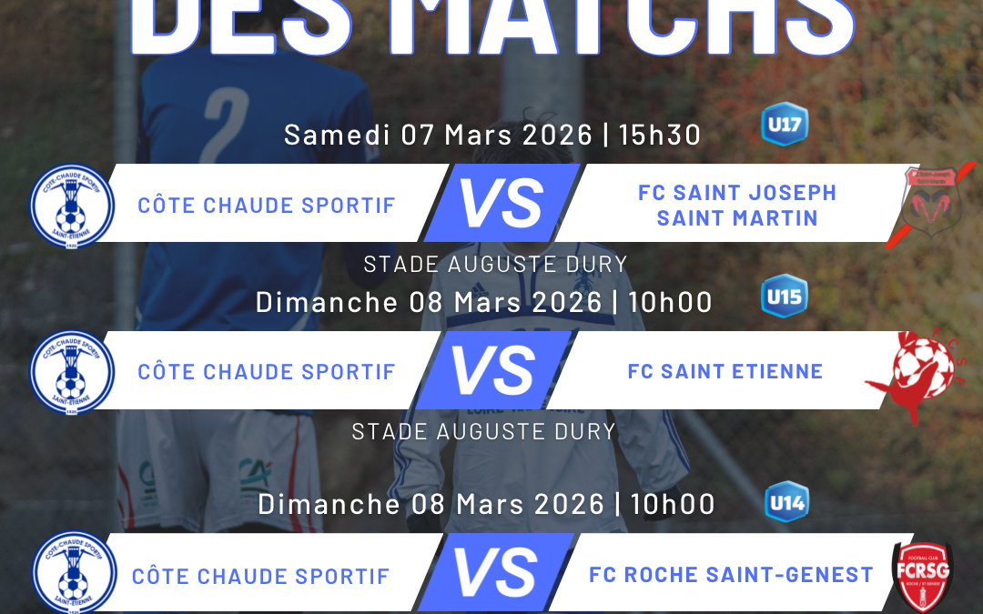 Agenda du Weekend Formation (U10 à U17)